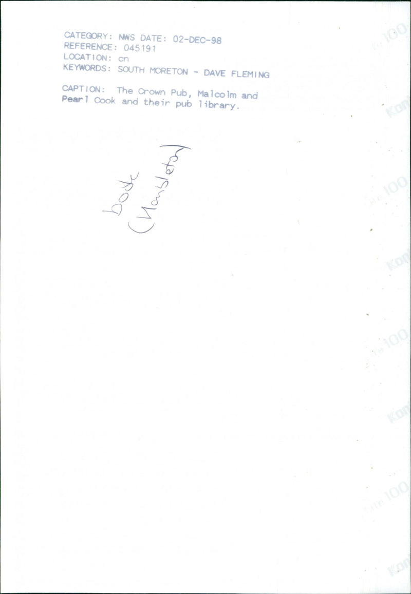 Malcom and Pearl Cook - Vintage Photograph