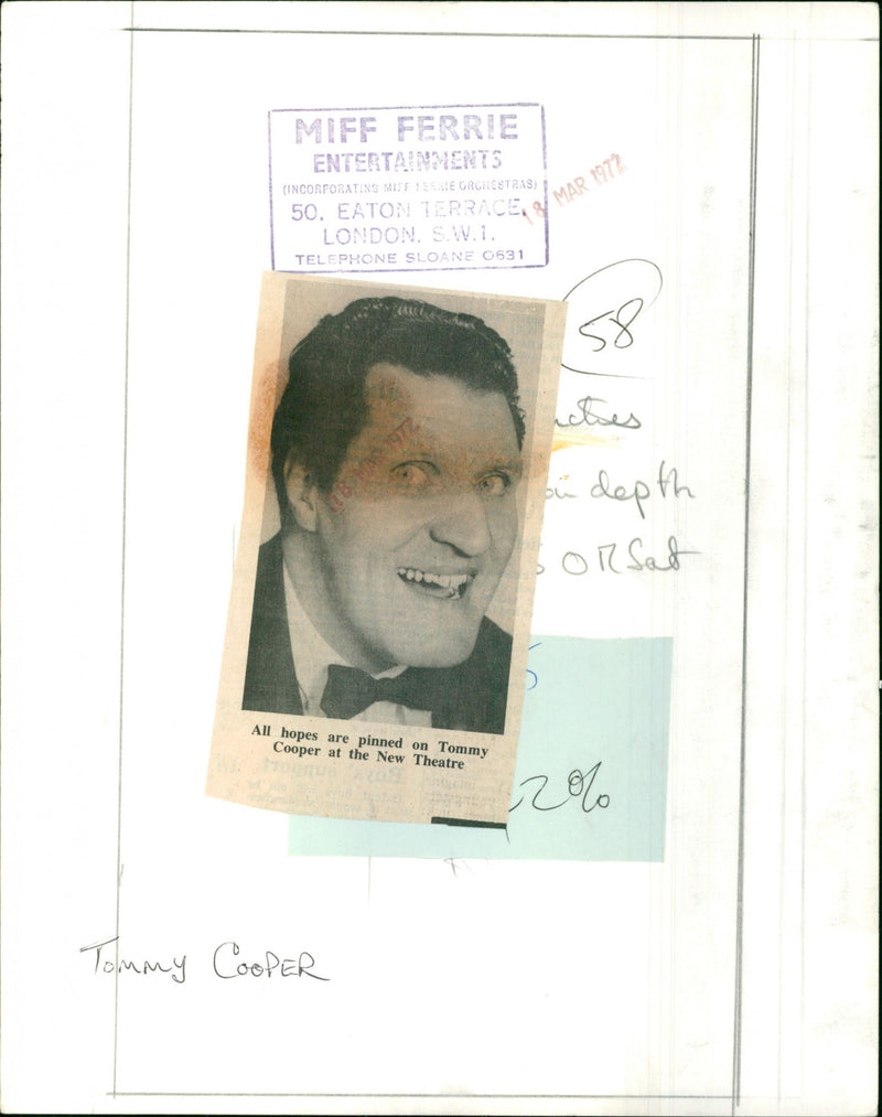 Tommy Cooper - Vintage Photograph