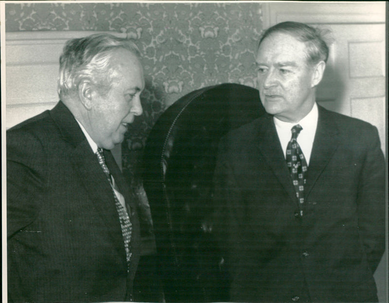 Mr Harold Wilson, Mr Cosgrave - Vintage Photograph