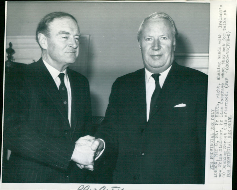 Mr Heath, Mr Liam Cosgrave - Vintage Photograph