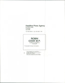 Robin Cook - Vintage Photograph