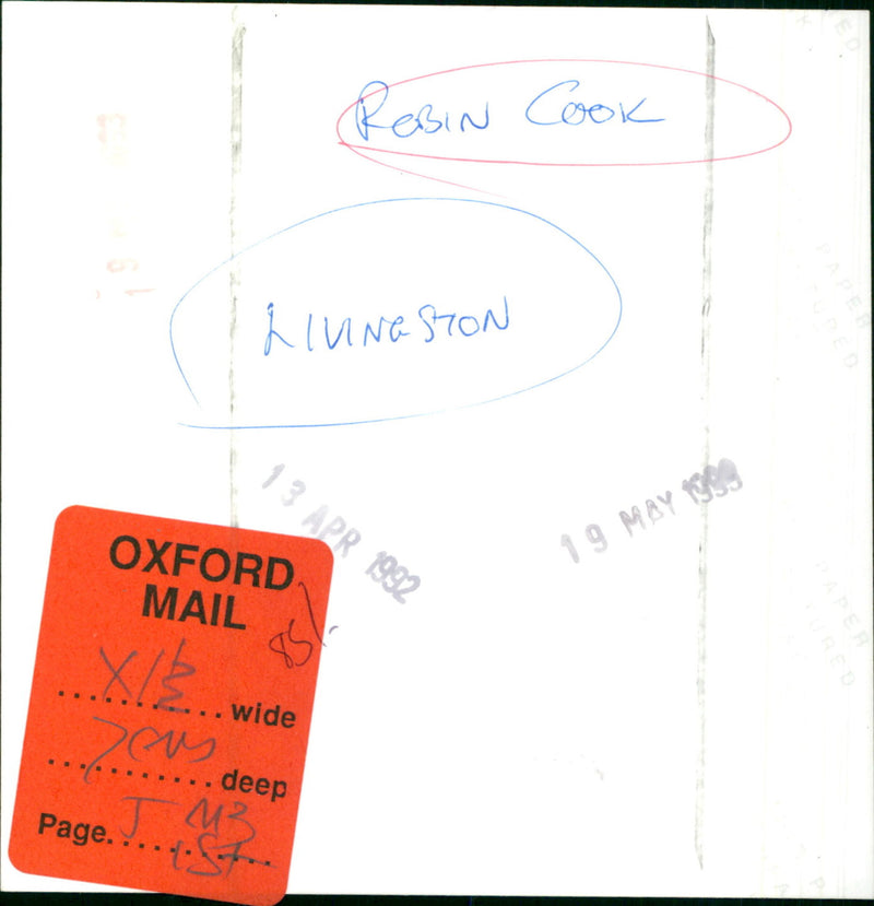 Robin Cook - Vintage Photograph