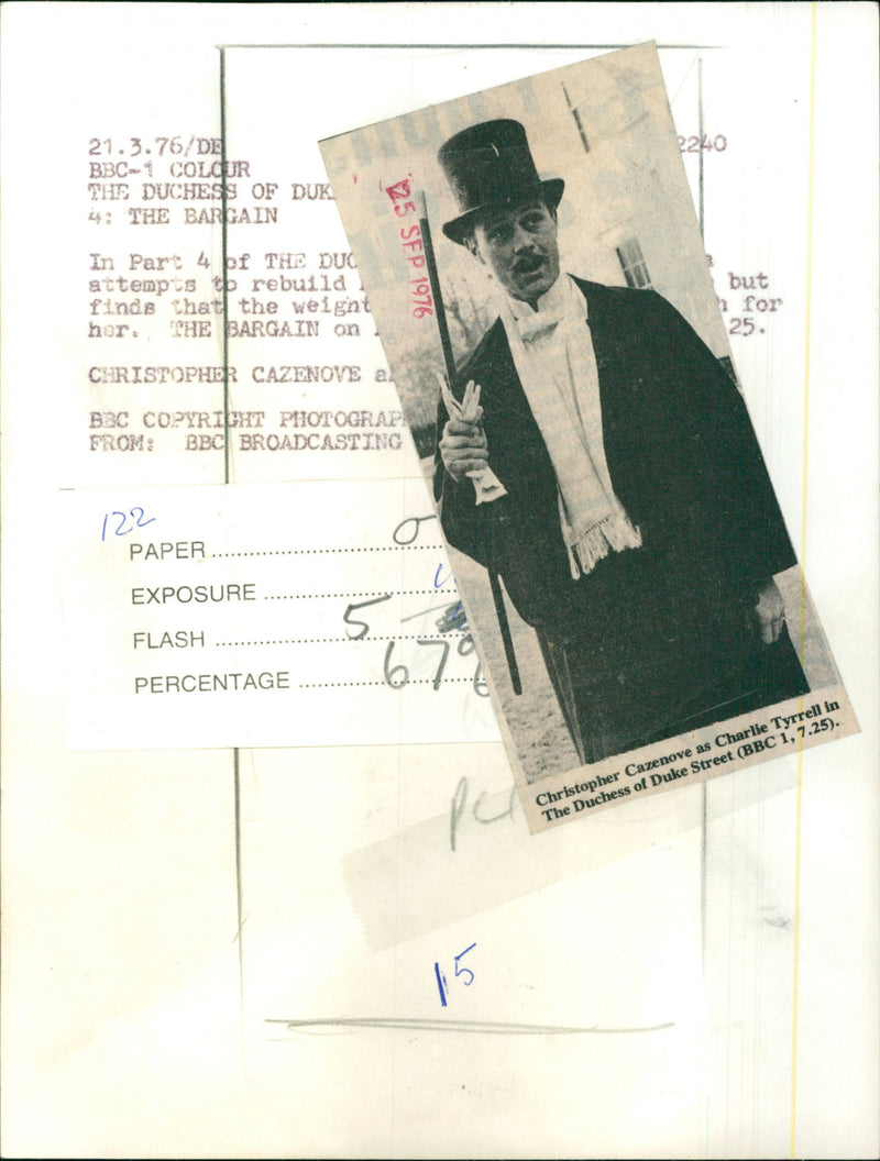 Christopher Cazenove - Vintage Photograph