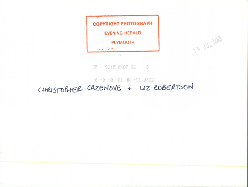 Christopher Cazenove - Vintage Photograph