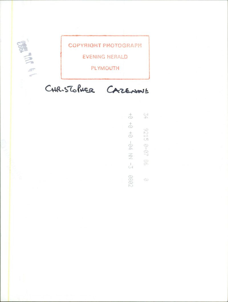 Christopher Cazenove - Vintage Photograph