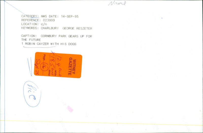 Robin Cayzer - Vintage Photograph