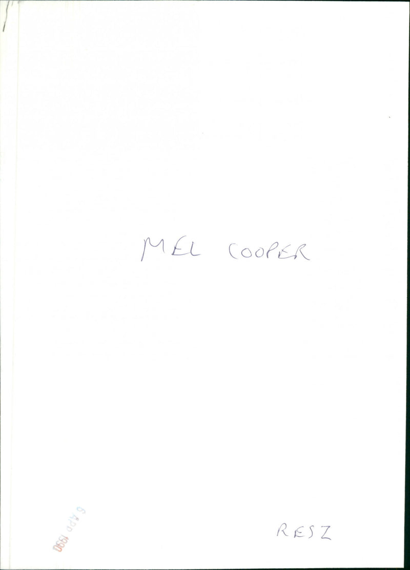 Mel Cooper - Vintage Photograph