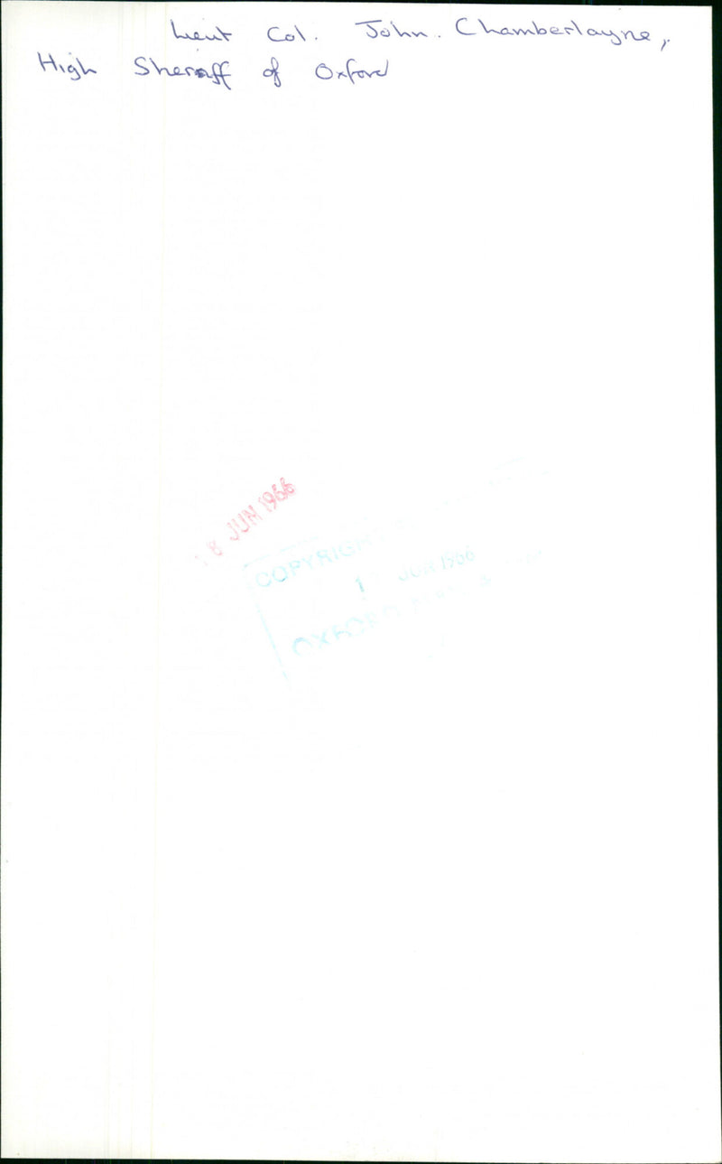 Lieutenant Colonel John Chamberlayne - Vintage Photograph