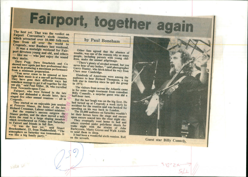 Billy Connolly - Vintage Photograph