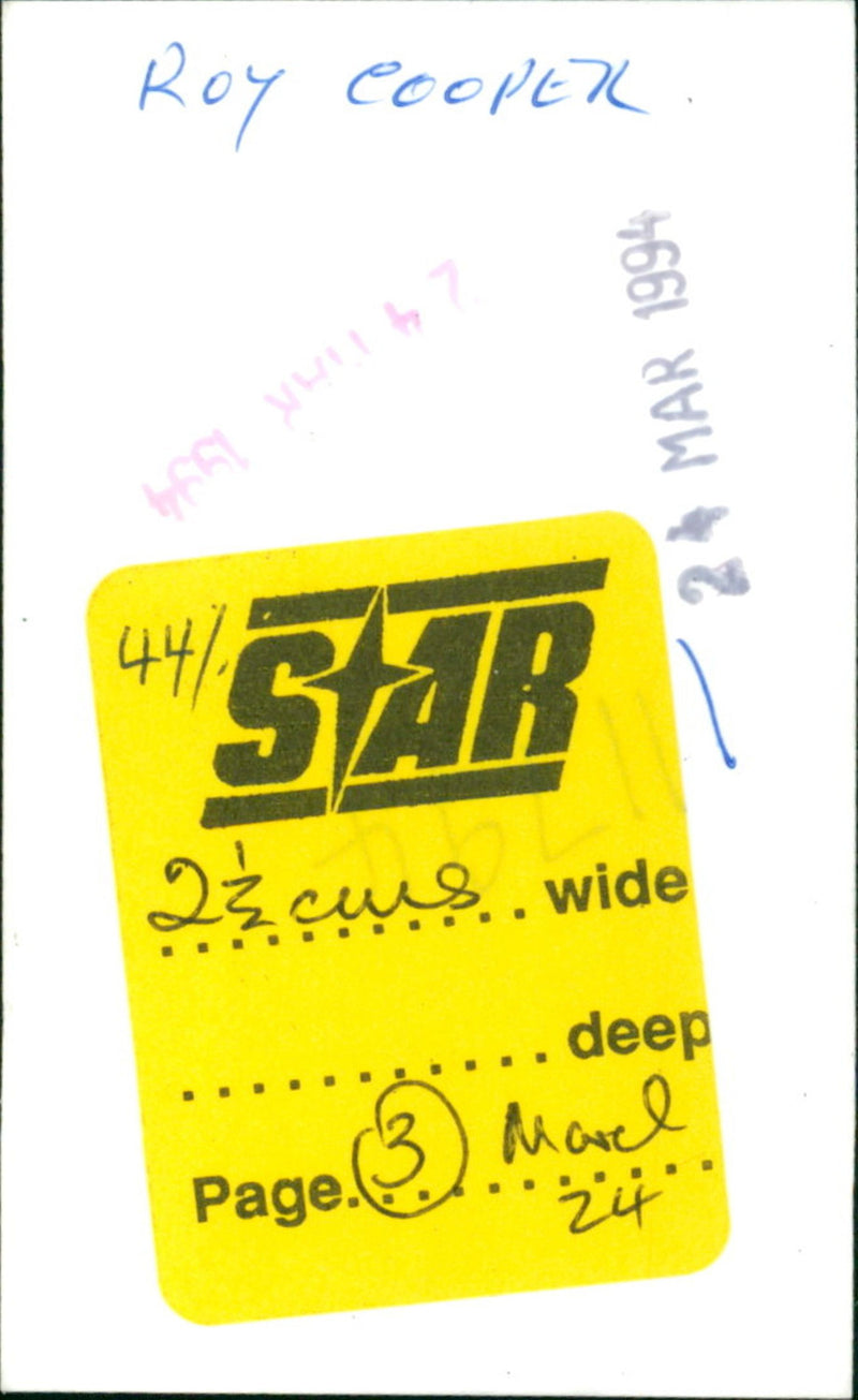 Roy Cooper - Vintage Photograph