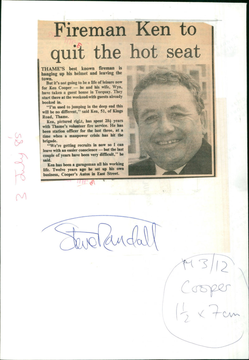 Ken Cooper - Vintage Photograph