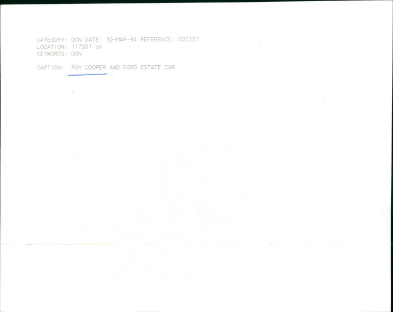 Roy Cooper - Vintage Photograph