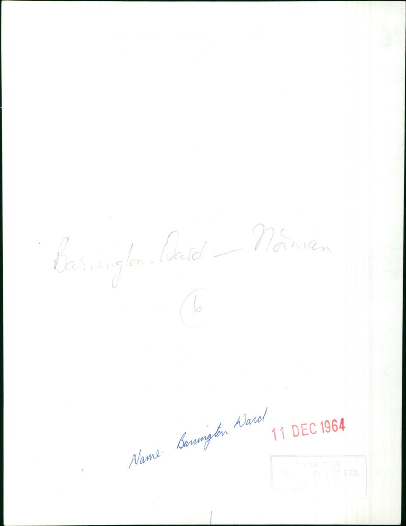 Barrington-Ward - Vintage Photograph