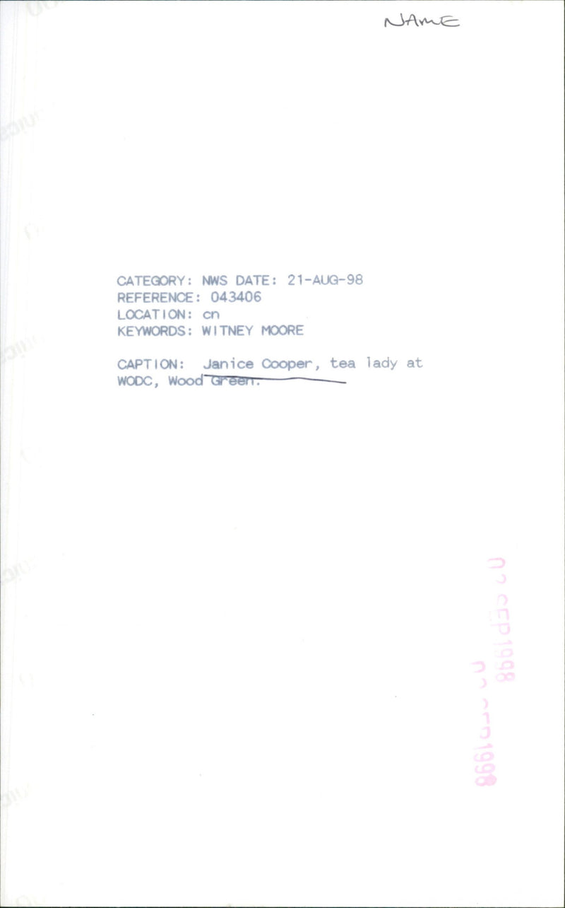 Janice Cooper - Vintage Photograph