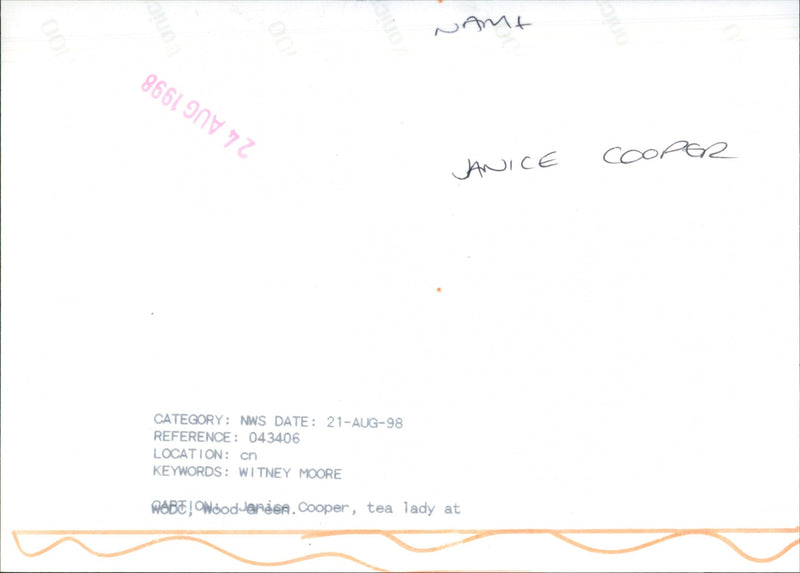 Janice Cooper - Vintage Photograph