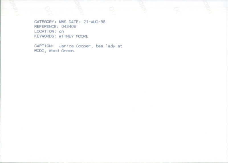 Janice Cooper - Vintage Photograph