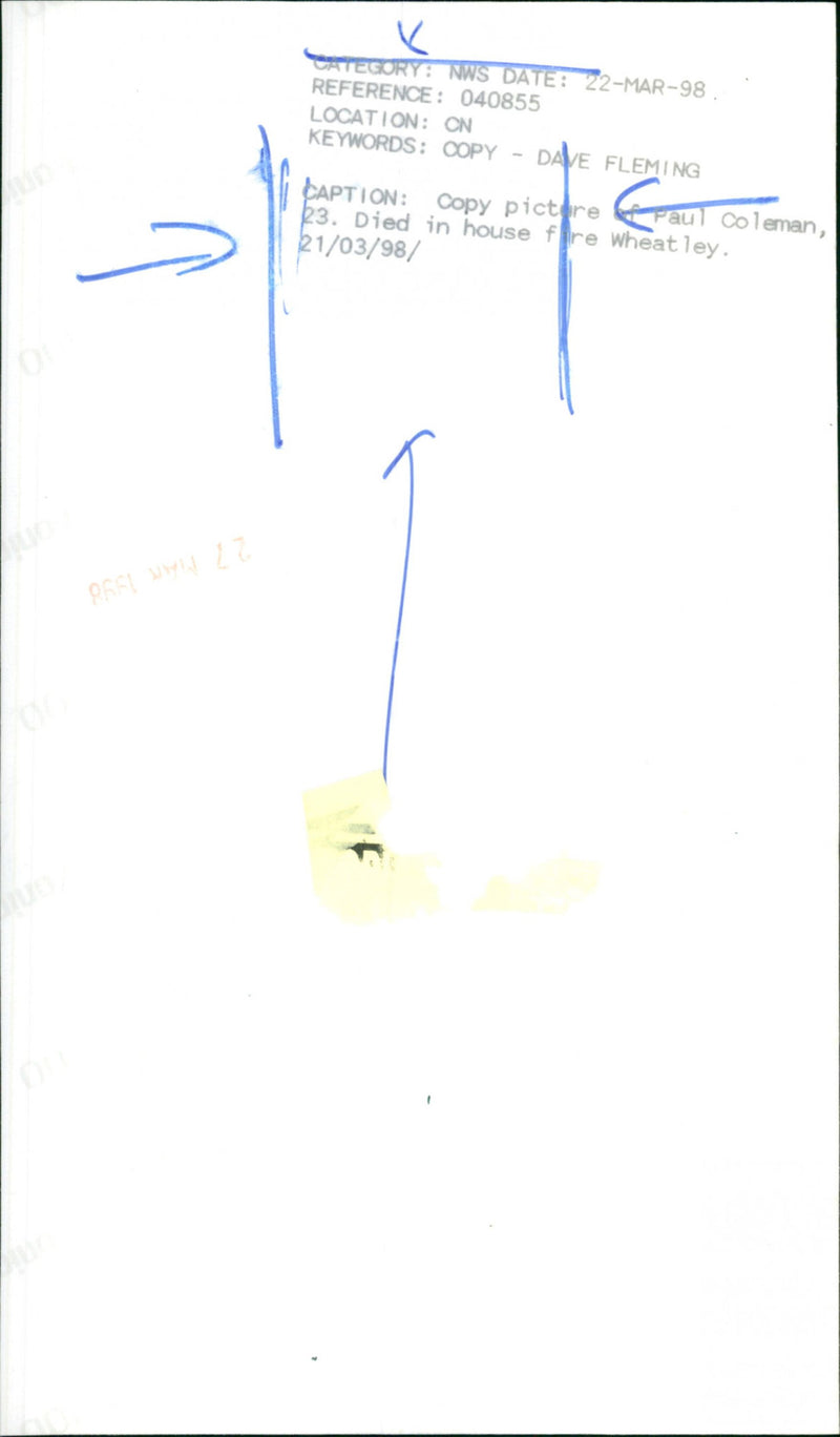 Paul Coleman - Vintage Photograph