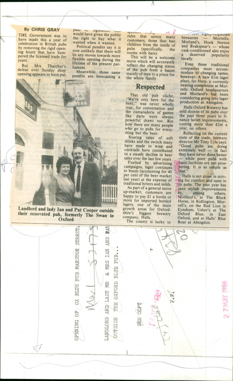 Ian and Pat Cooper - Vintage Photograph