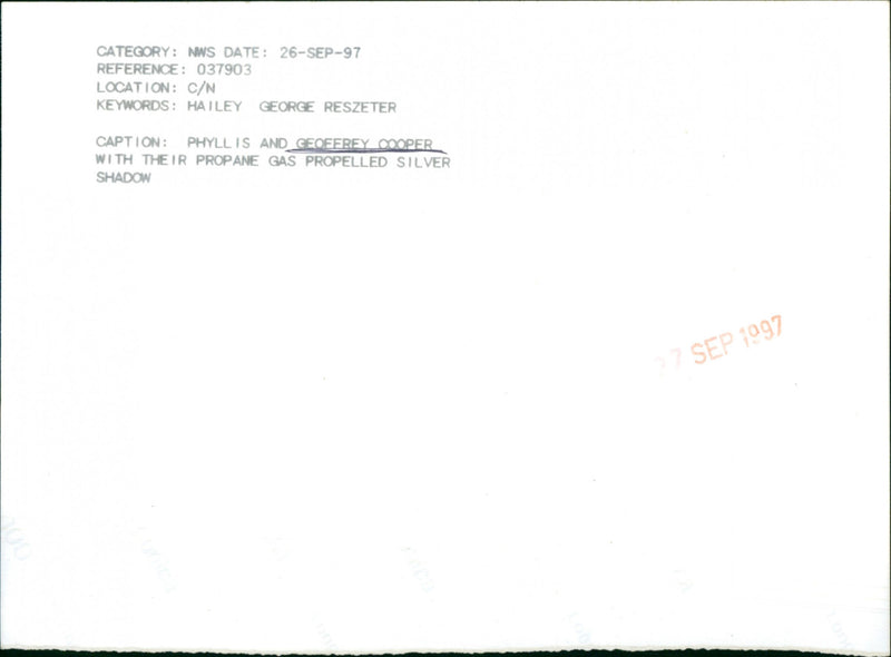 Phyllis and Geoffrey Cooper - Vintage Photograph