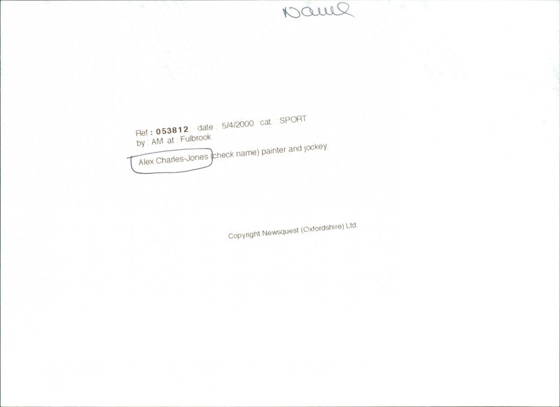 Alex Charles-Jones - Vintage Photograph