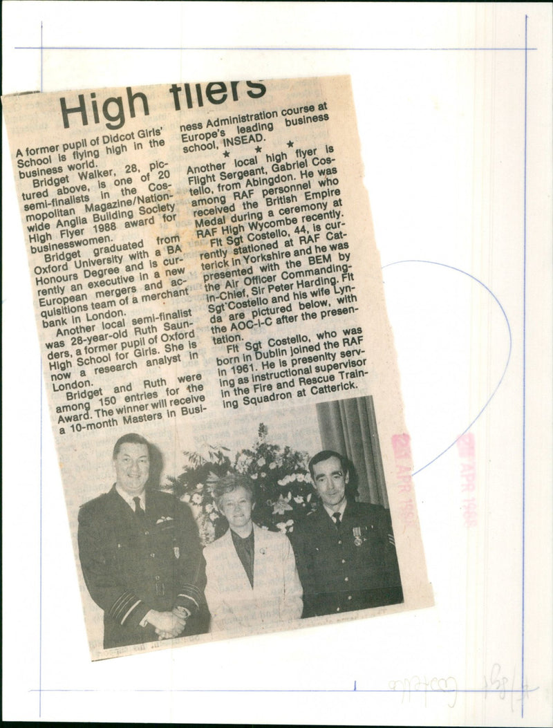 Gabriel Costello, Lynda Costello, Peter Harding - Vintage Photograph