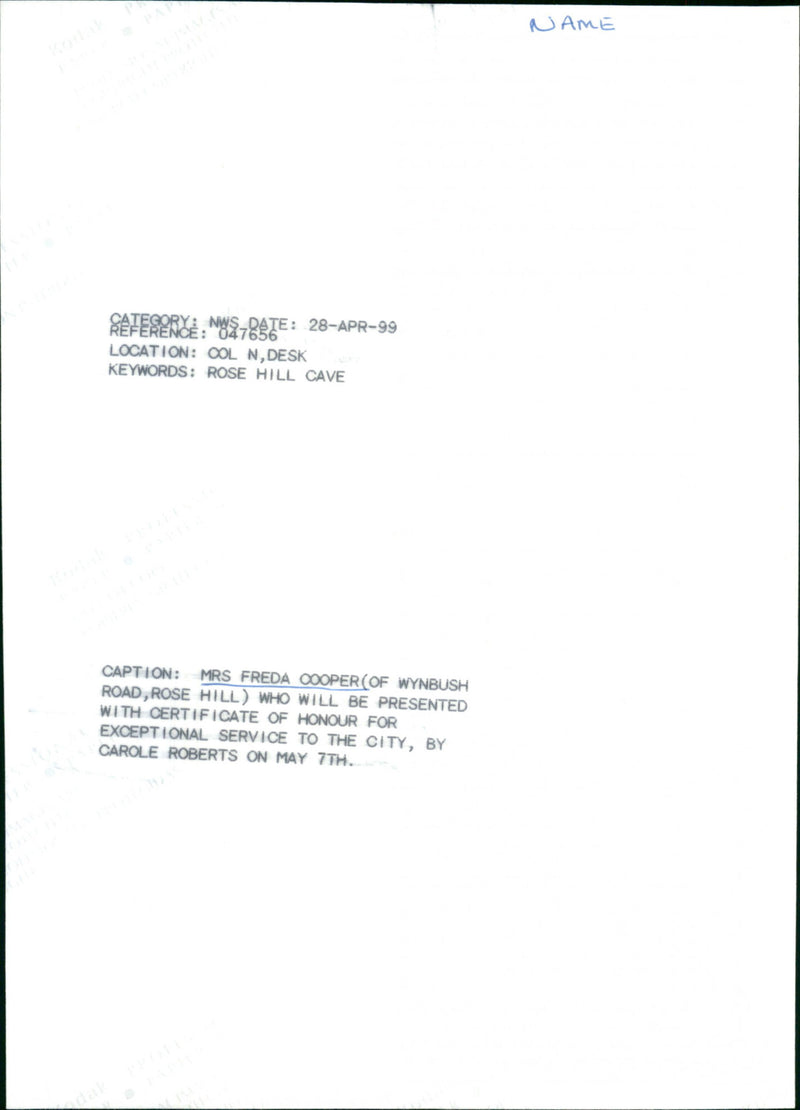 Freda Cooper - Vintage Photograph