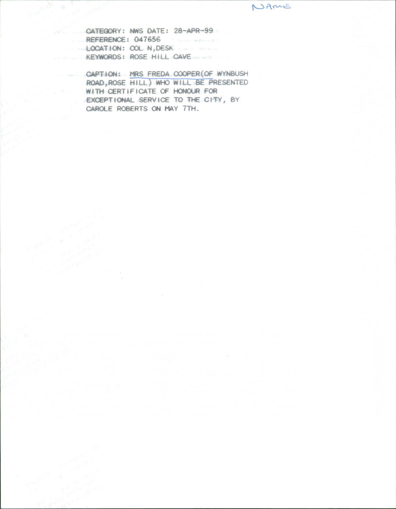 Freda Cooper - Vintage Photograph