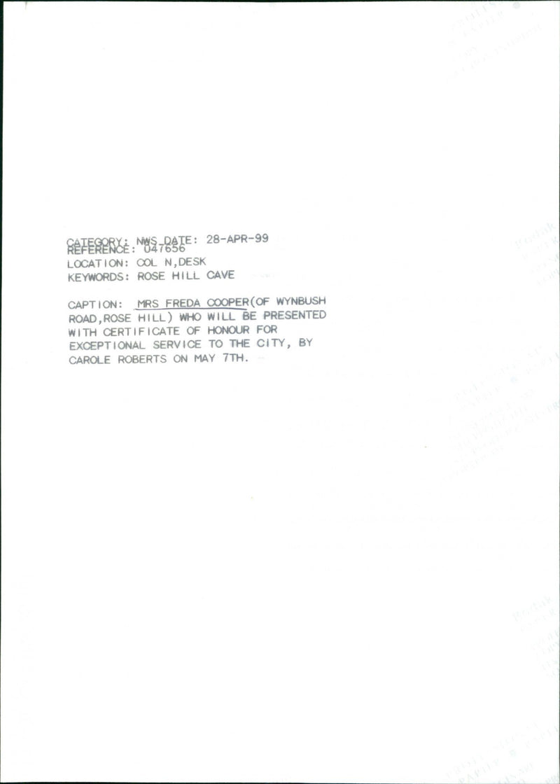 Freda Cooper - Vintage Photograph