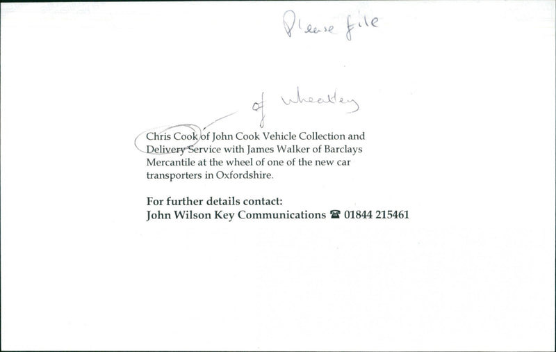 Chris Cook - Vintage Photograph