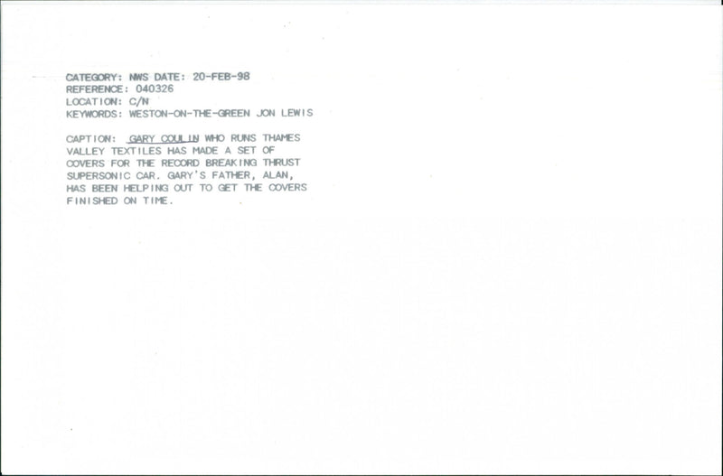 Gary Coulin - Vintage Photograph