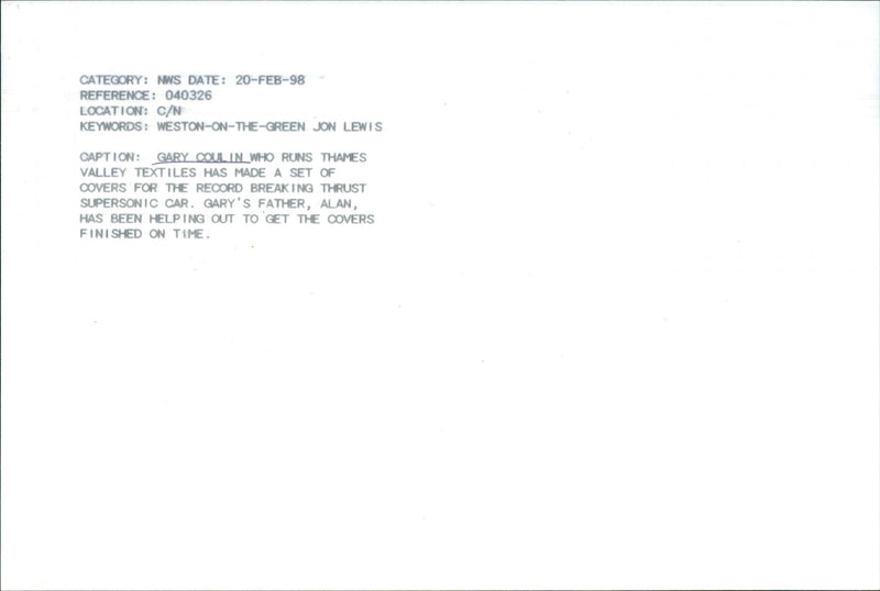 Gary Coulin - Vintage Photograph