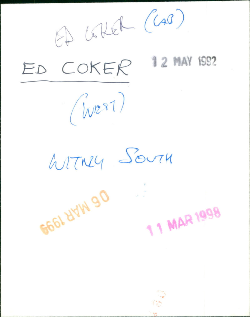 Ed Coker - Vintage Photograph