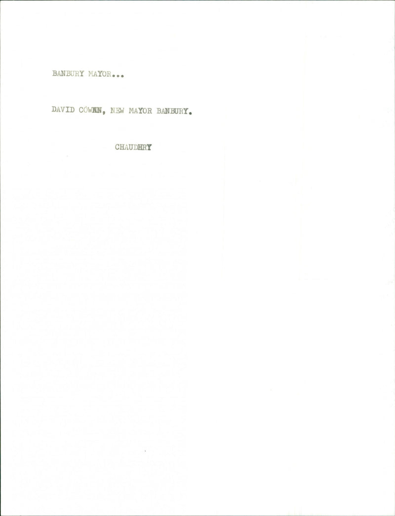 David Cowan - Vintage Photograph