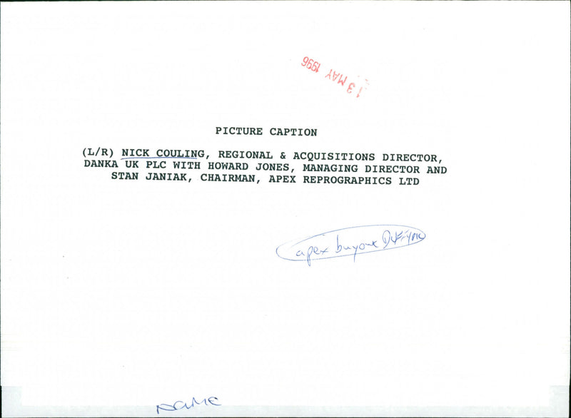 Nick Couling - Vintage Photograph