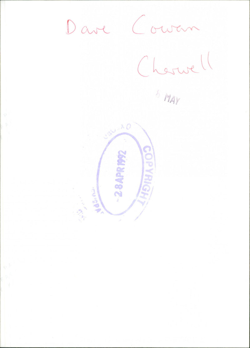 Dave Cowan - Vintage Photograph