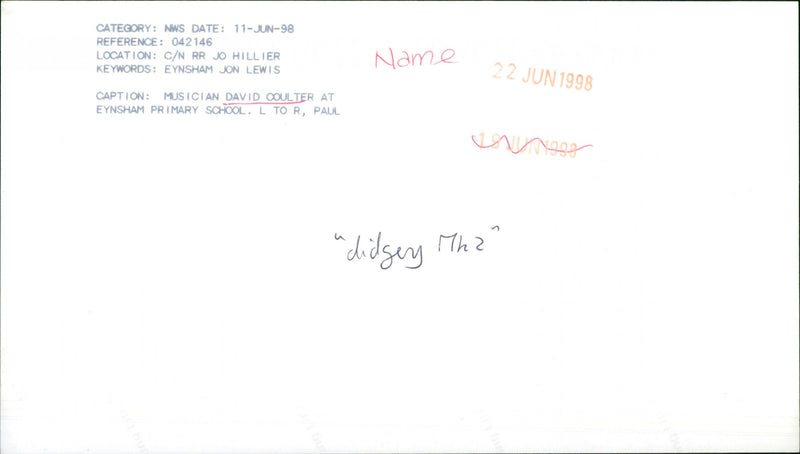 David Coulter - Vintage Photograph