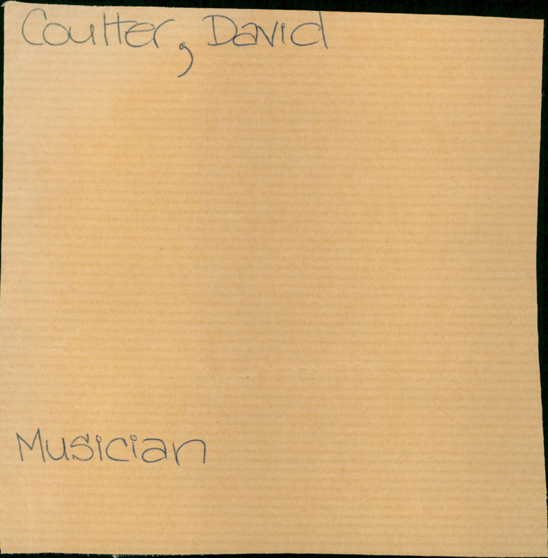 Coutter David - Vintage Photograph