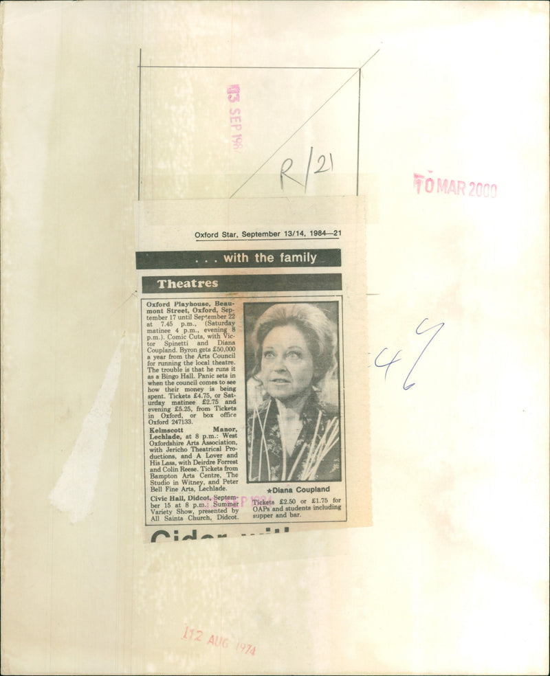 Diana Coupland - Vintage Photograph