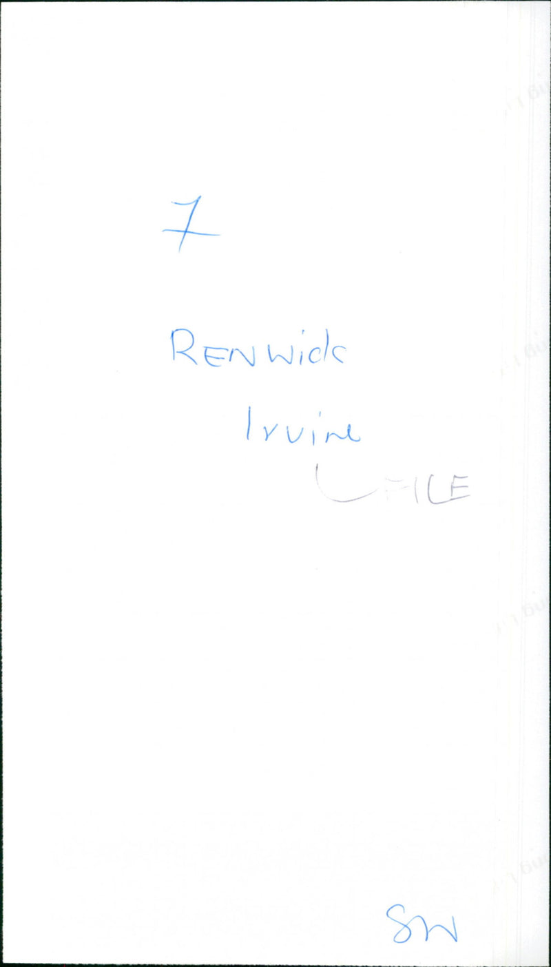 Renwick Irvine - Vintage Photograph