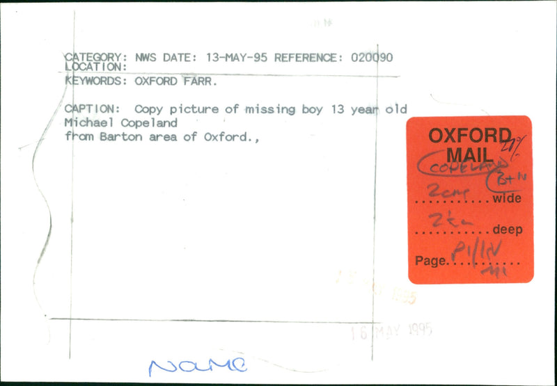 Michael Copeland - Vintage Photograph