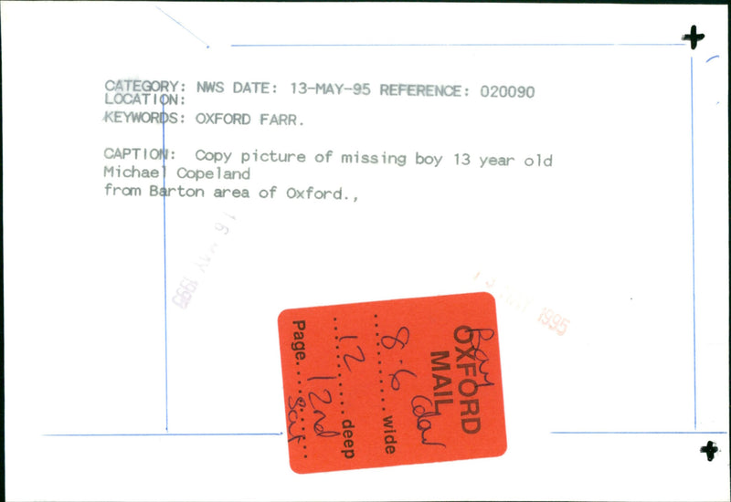 Michael Copeland - Vintage Photograph