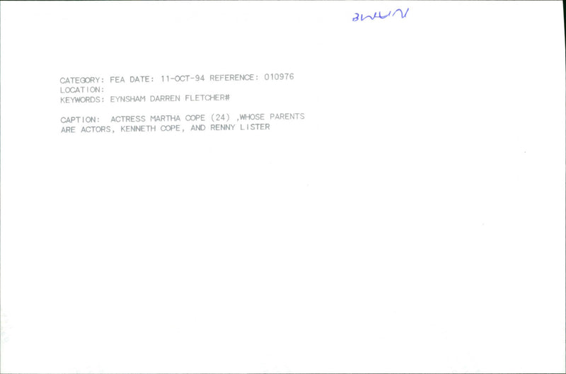 Martha Cope - Vintage Photograph