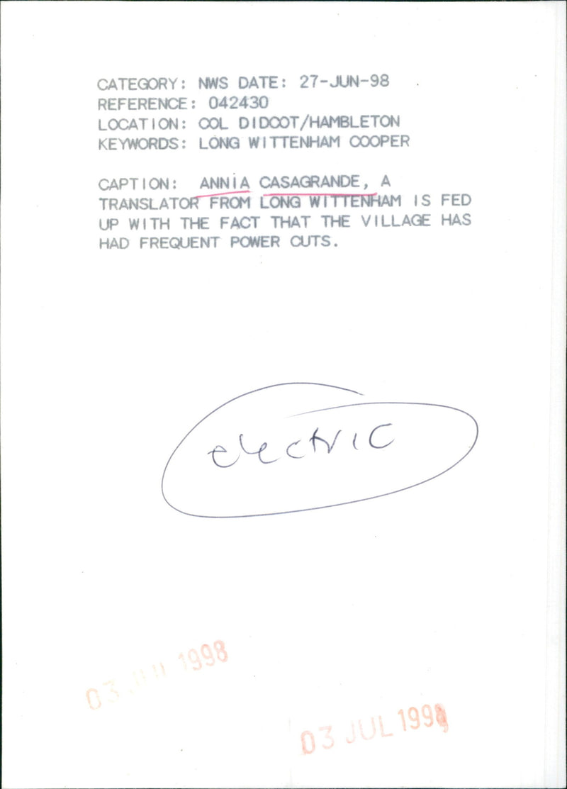 Annia Casagrande - Vintage Photograph