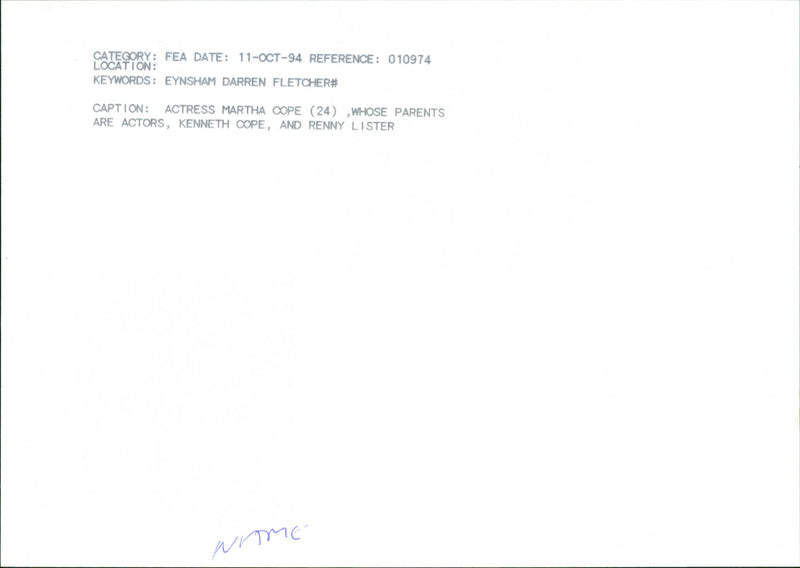 Martha Cope - Vintage Photograph