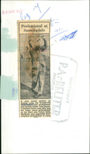 Arthur Lees, a 49-year-old Sunningdale golf professional and British Ryder Cup player, is seen in a new action picture. - Vintage Photograph