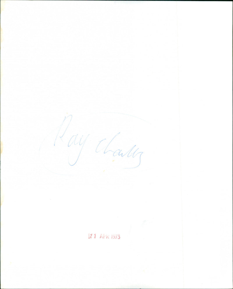 Ray Charles - Vintage Photograph