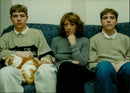 San Angie Couch with her twin sons, Adam and Sean. - Vintage Photograph
