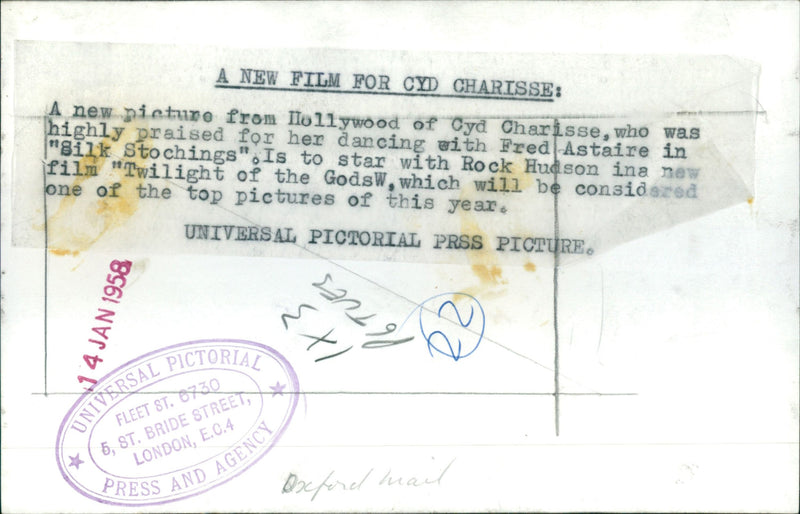Cyd Charisse - Vintage Photograph
