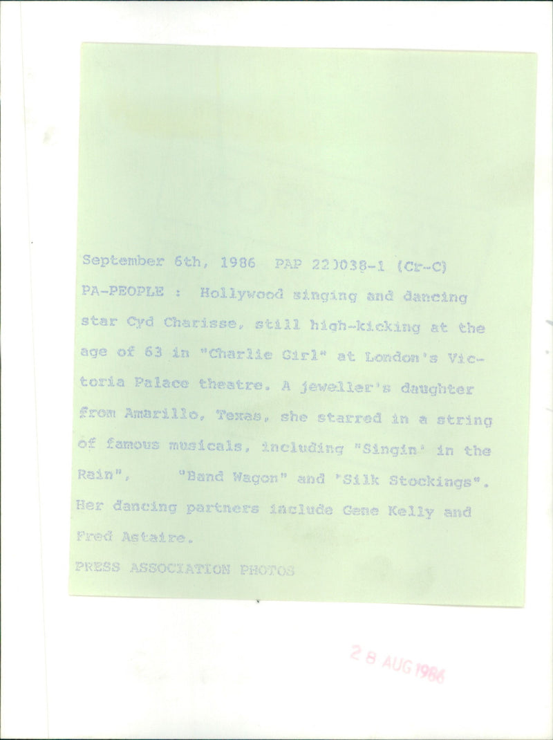 Cyd Charisse - Vintage Photograph