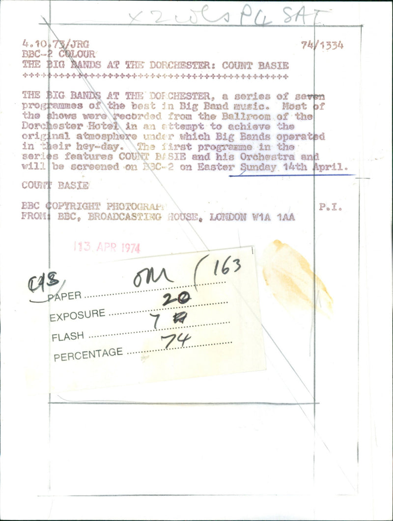 Count Basie - Vintage Photograph